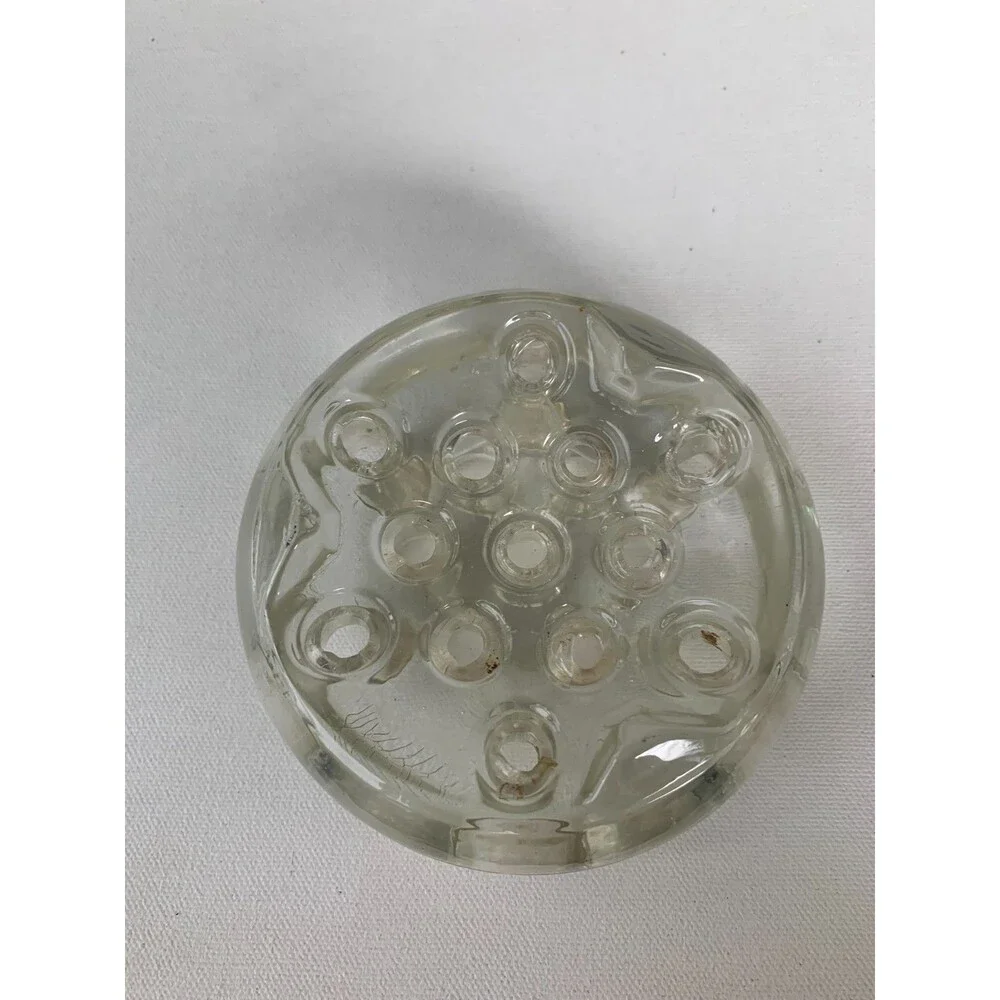 Clear Glass Flower Frog 13 Hole for Floral Arrangements Vases 4.5